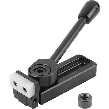 Kipp Side Clamp Right A=121, 5 40X40, Form:D Steel K0034.010020